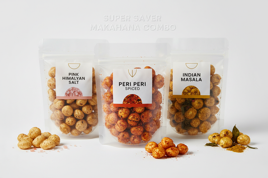 Super Saver Makhana Combo (Peri Peri + Pink Salt + Masala)